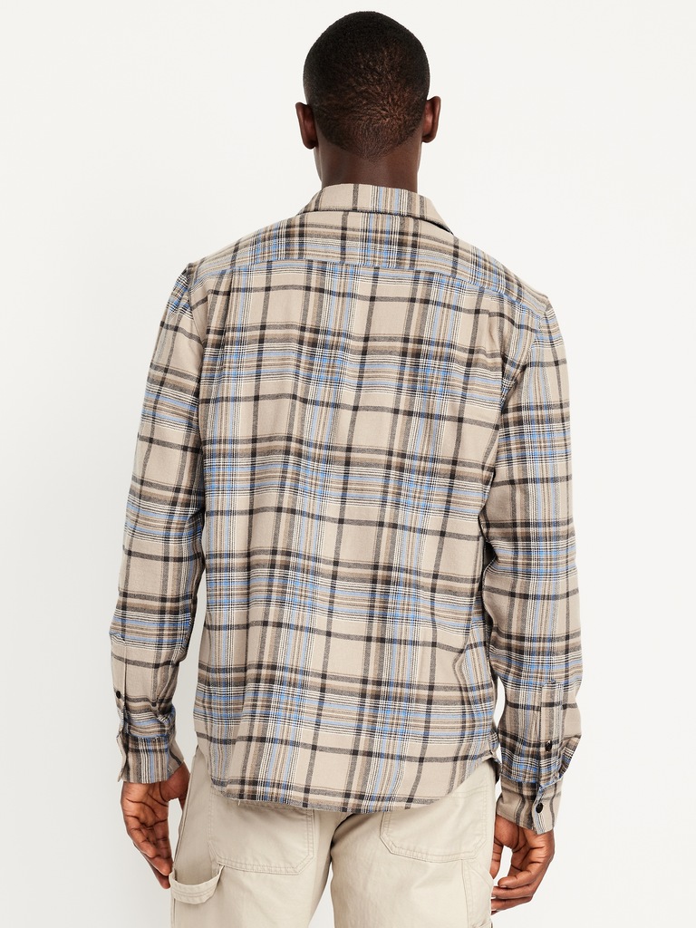 Plaid Flannel Pocket Shirt