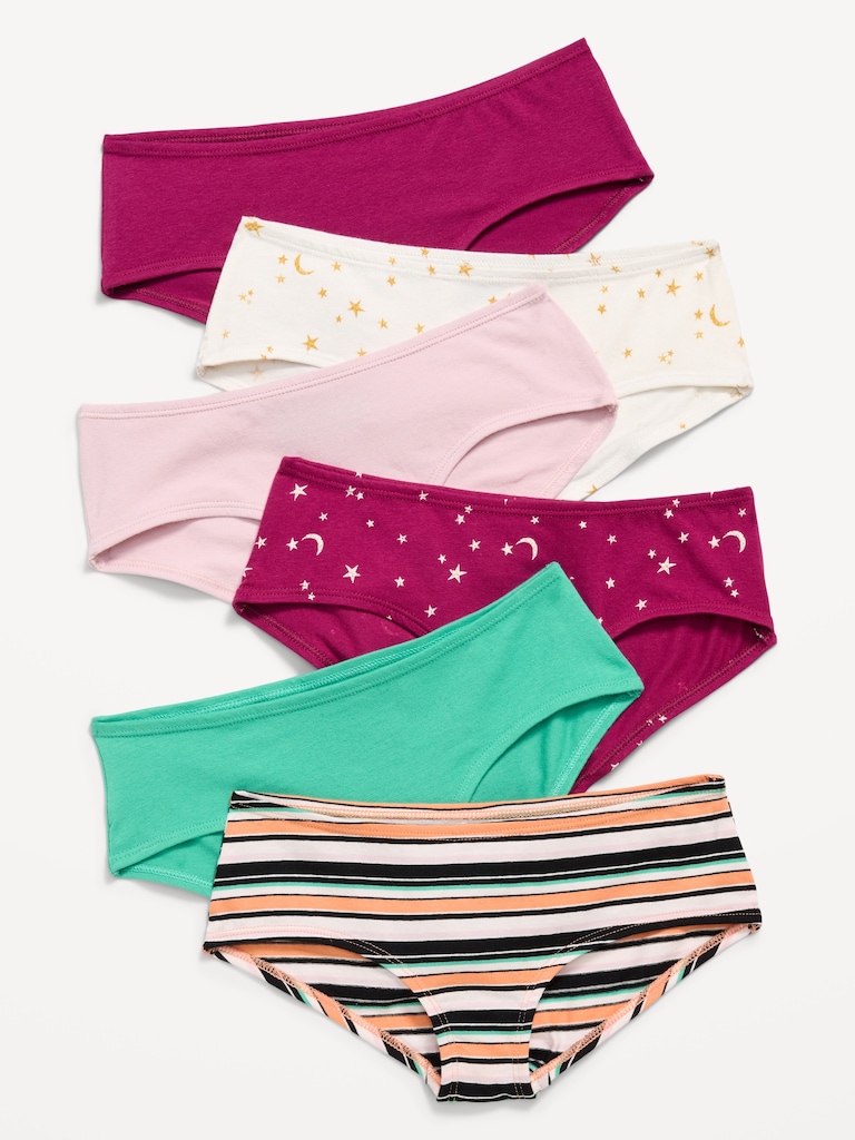 Hipster Underwear 6-Pack for Girls