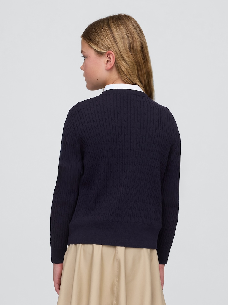 Kids Uniform Cardigan Sweater