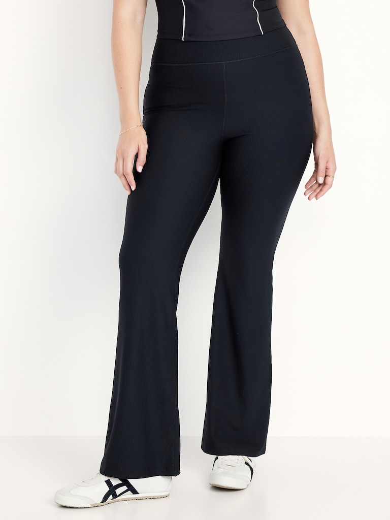 Extra High-Waisted PowerSoft Rib Flare Leggings