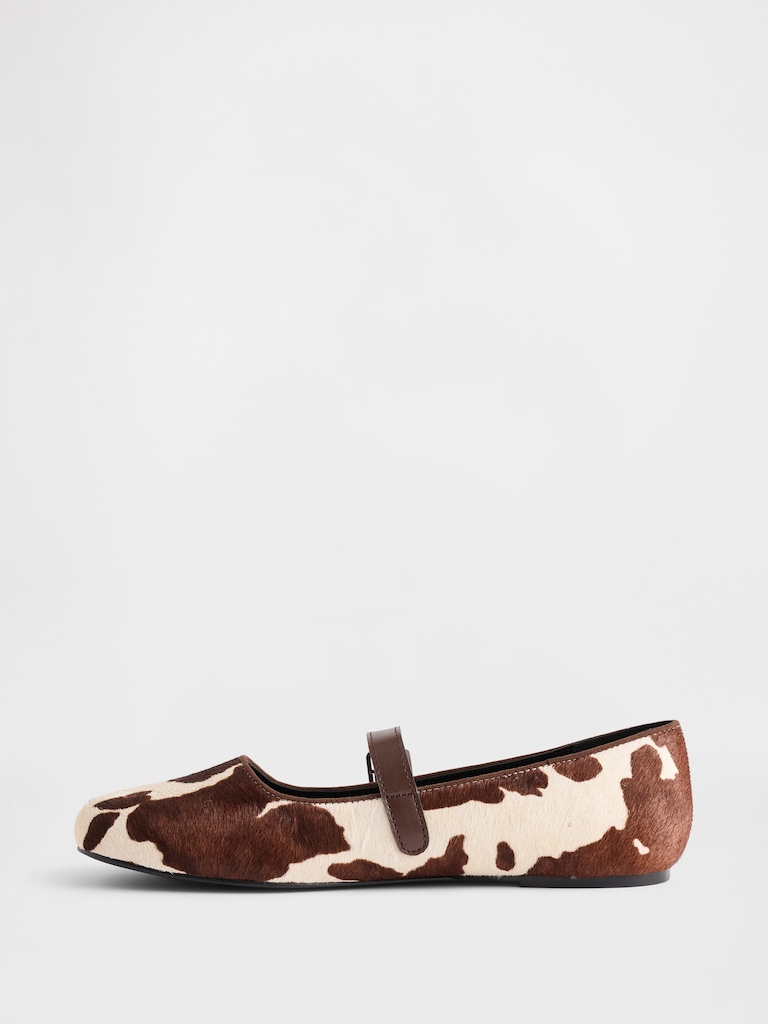 Cow Print Ballet Flats