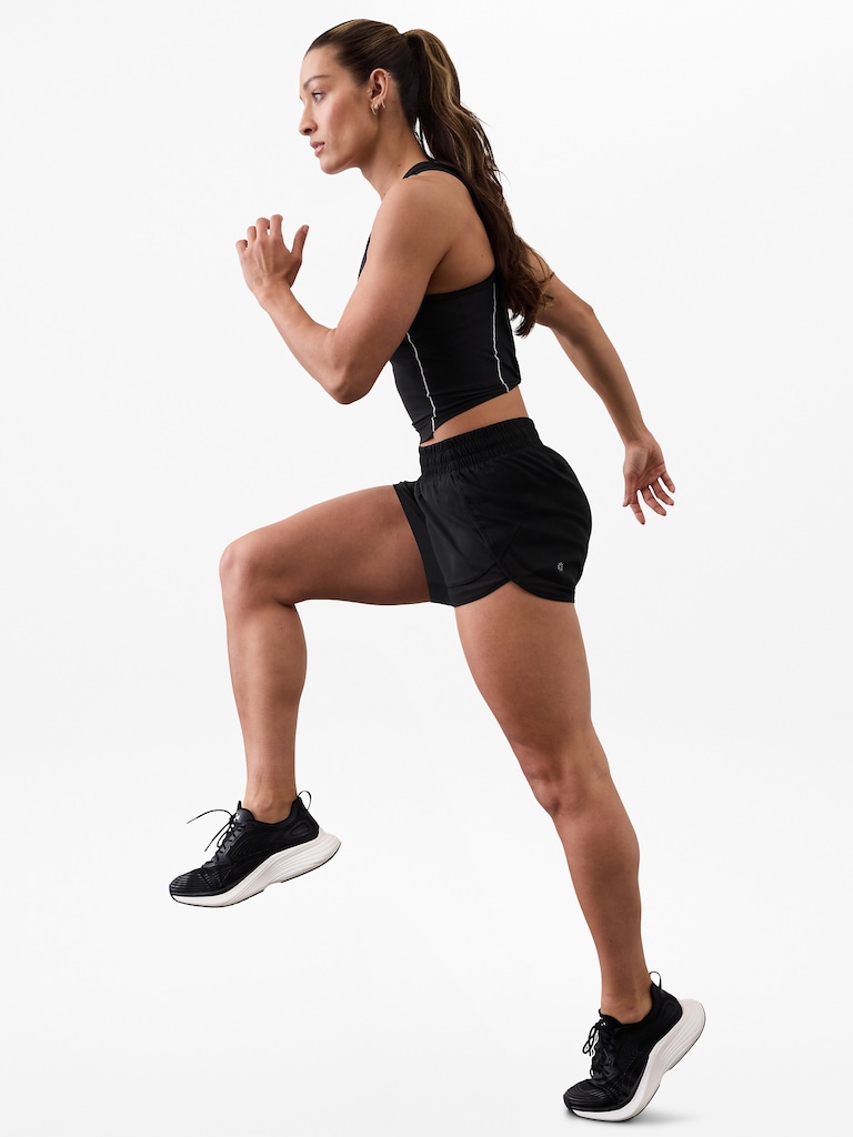 Mesh Racer Run Mid Rise 4 Short