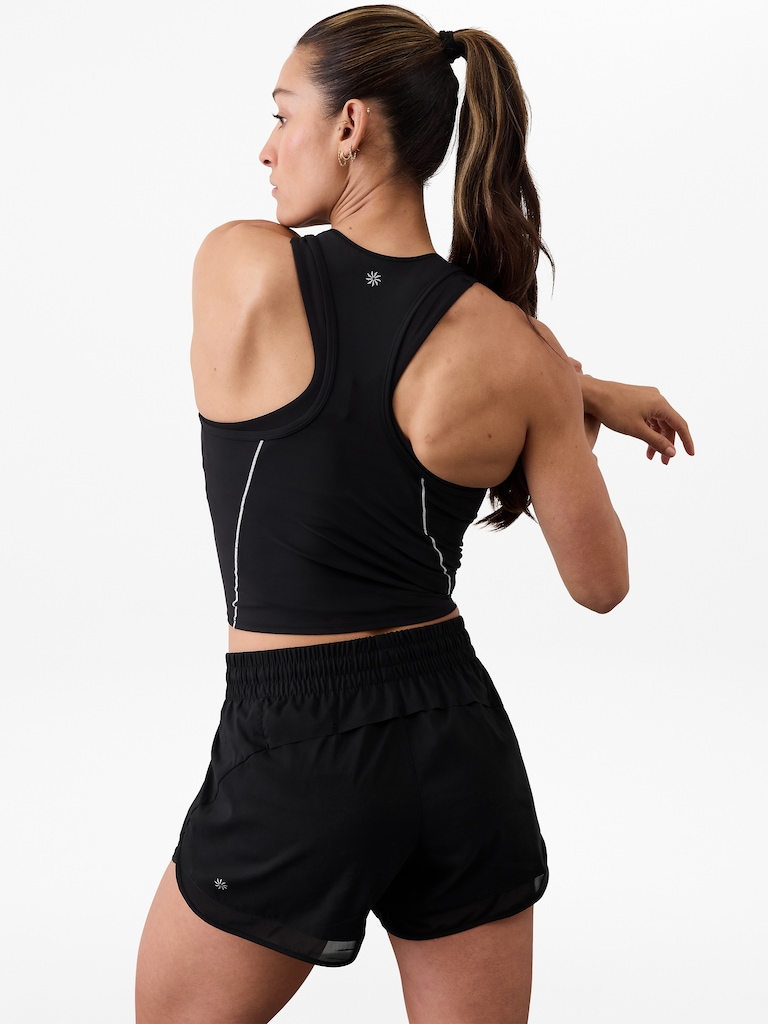 Mesh Racer Run Mid Rise 4 Short