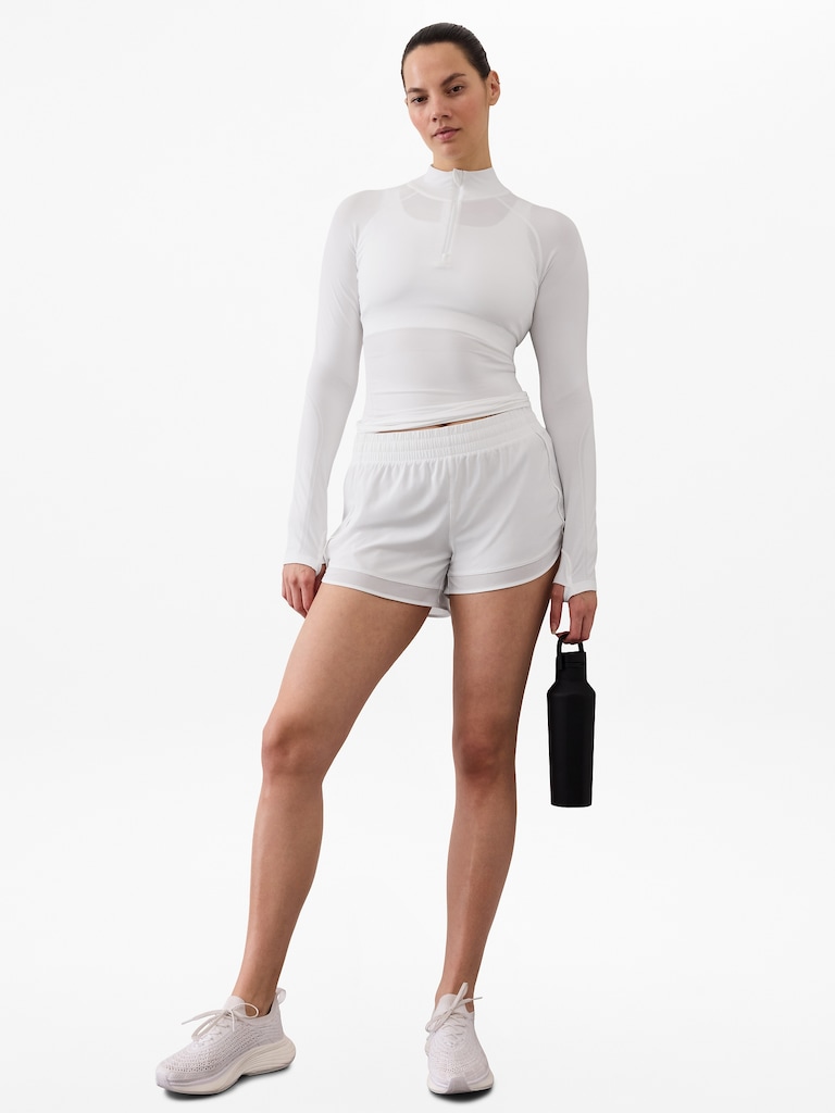 Mesh Racer Run Mid Rise 4 Short