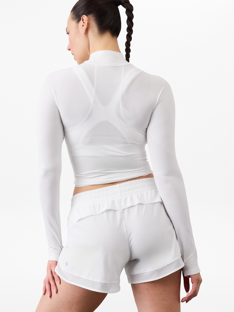 Mesh Racer Run Mid Rise 4 Short