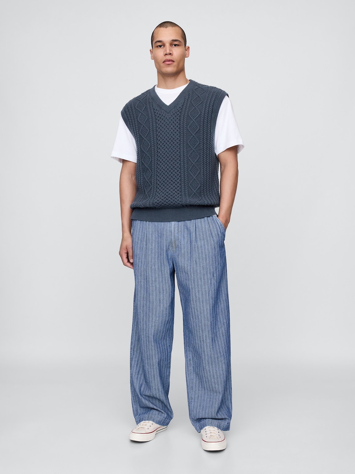 Gap × Malbon Cable-Knit Sweater Vest