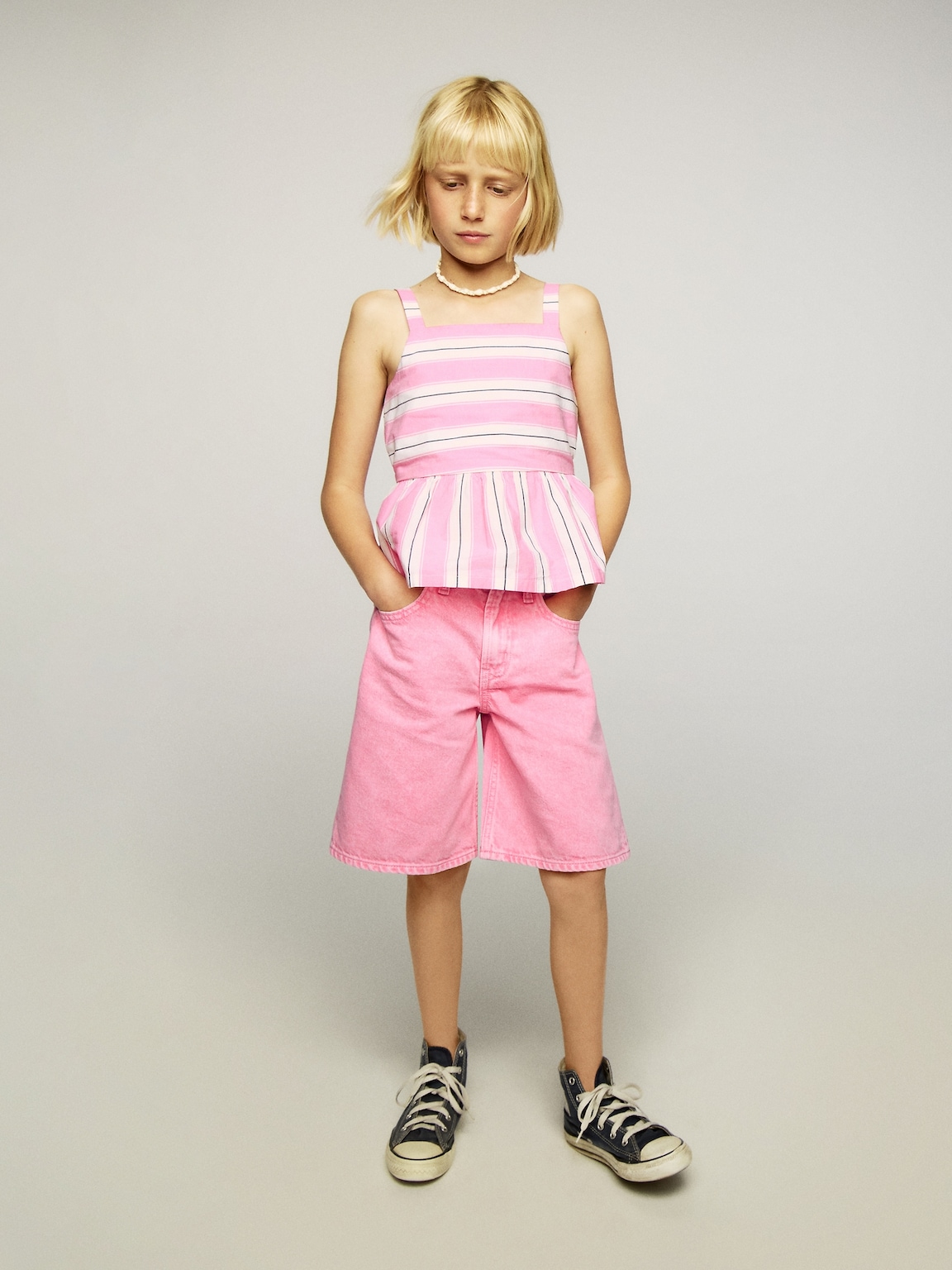 Kids Poplin Peplum Top