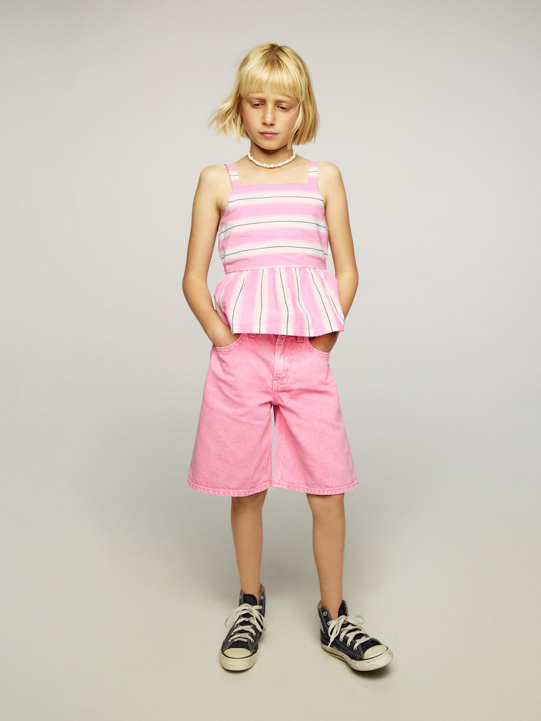 Kids Poplin Peplum Top