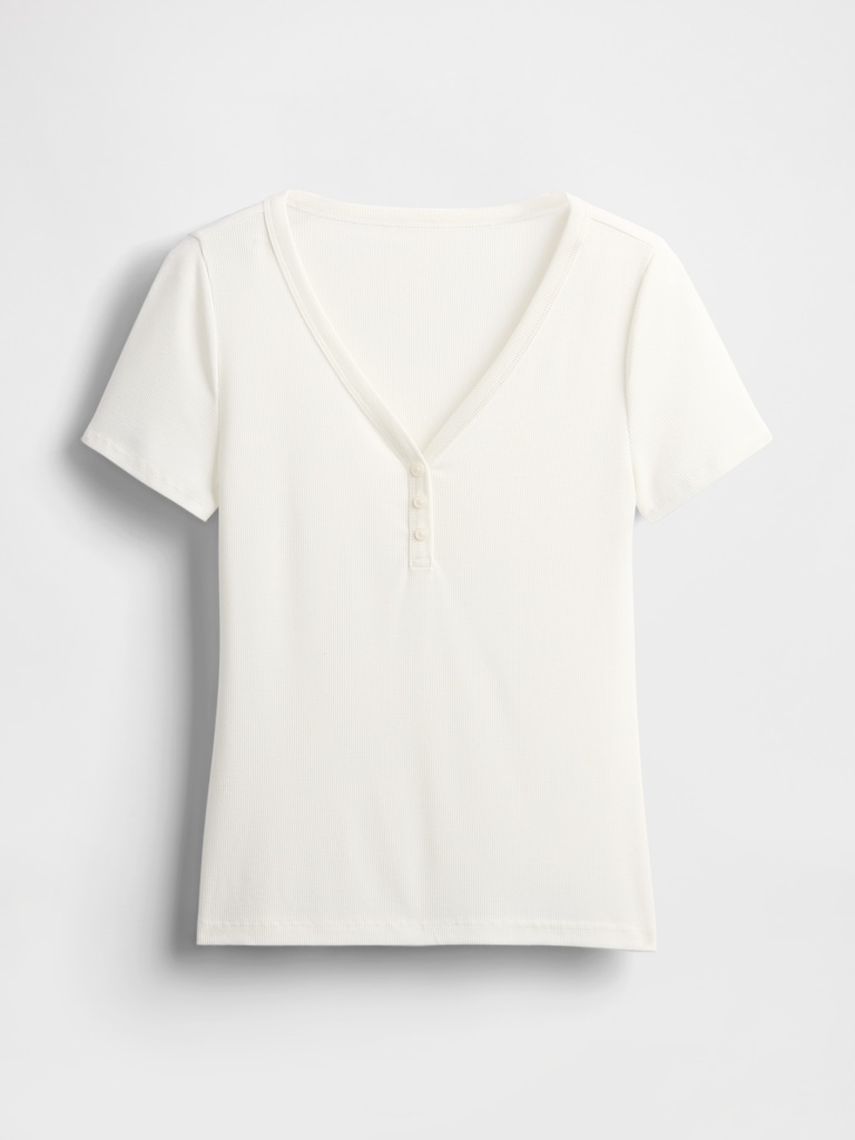 Mini Rib Henley PJ Top