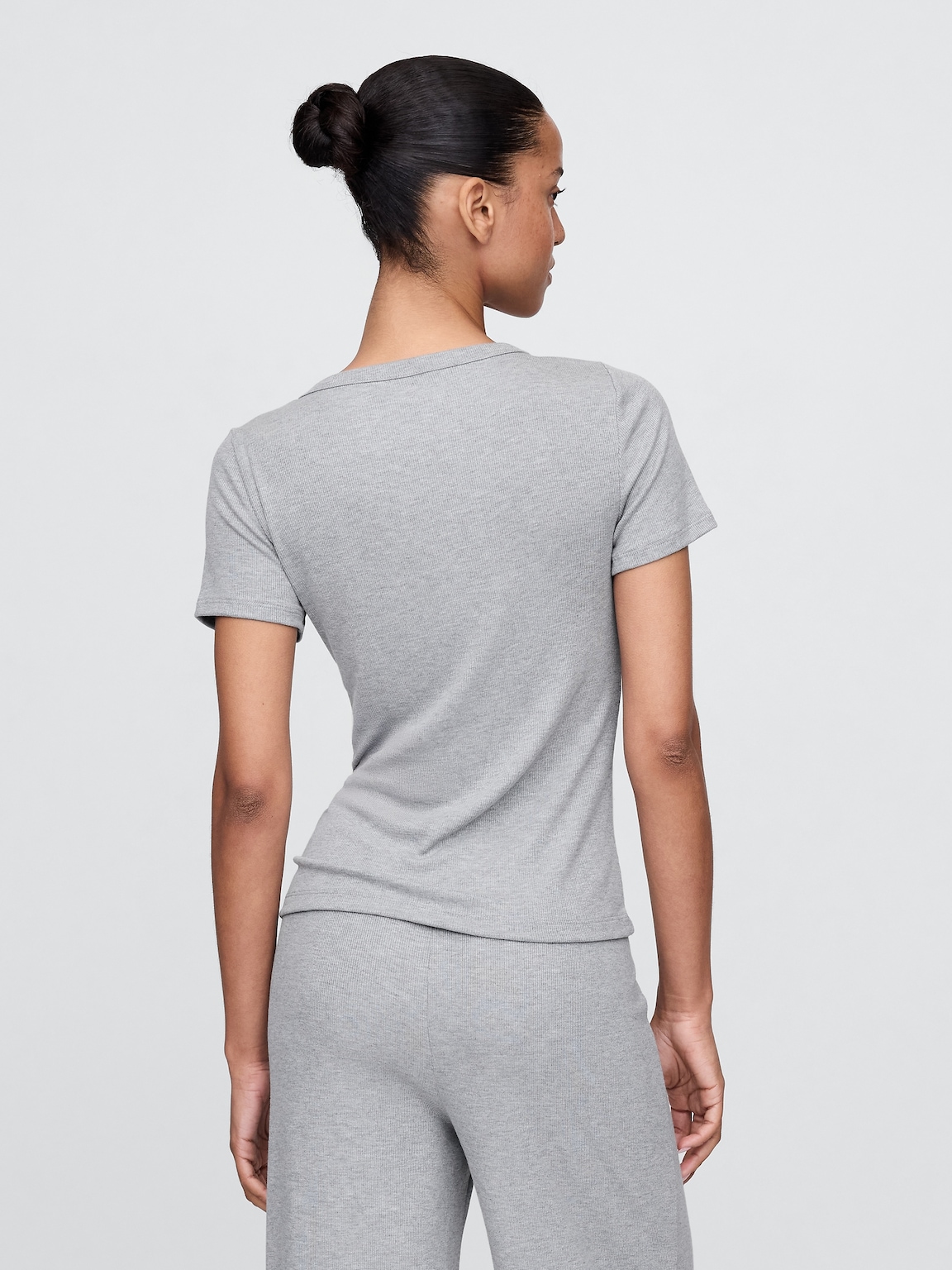 Mini Rib Henley PJ Top