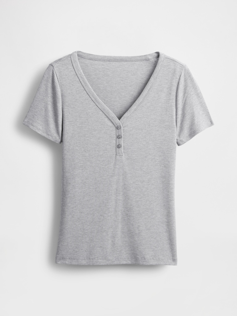 Mini Rib Henley PJ Top
