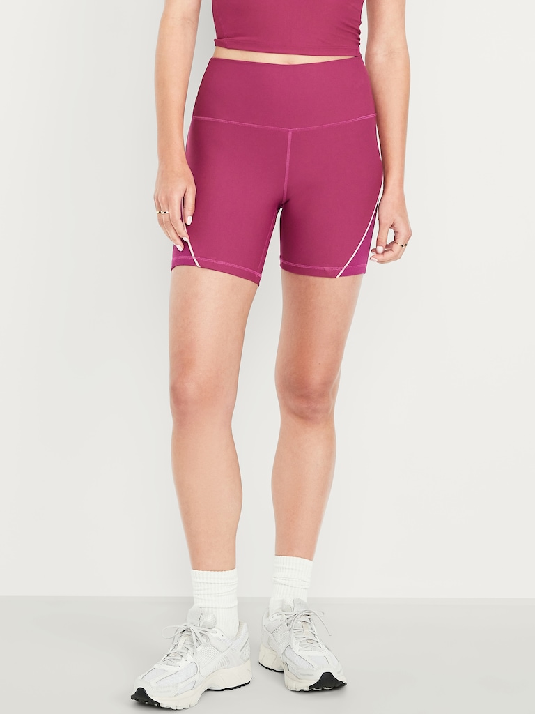 High-Waisted PowerSoft Biker Shorts -- 6-inch inseam