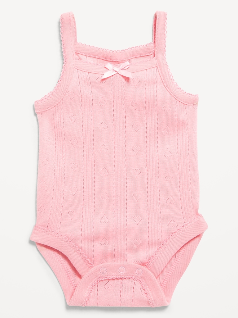 Pointelle-Knit Cami Bodysuit for Baby