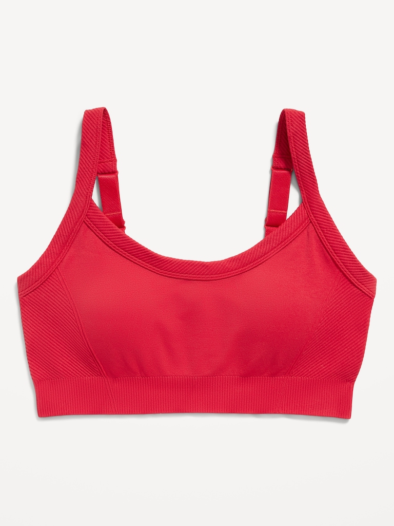 Light Support Fluid Seamless Ribbed Sports Bra