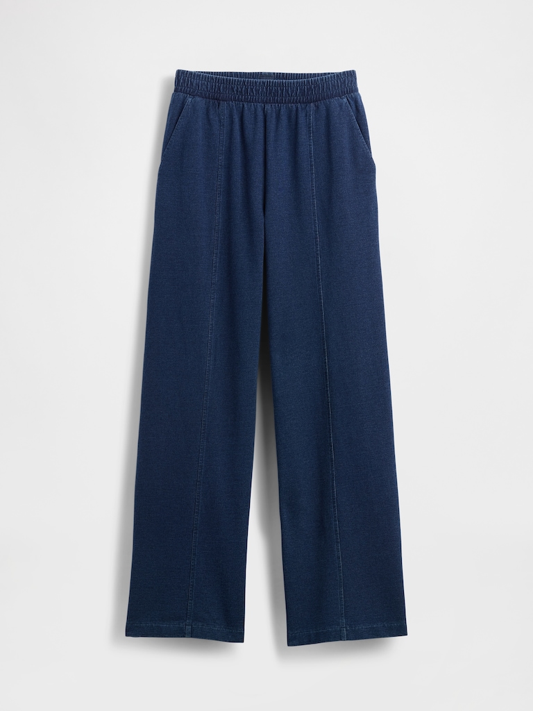 Seamed Wide-Leg Sweatpants