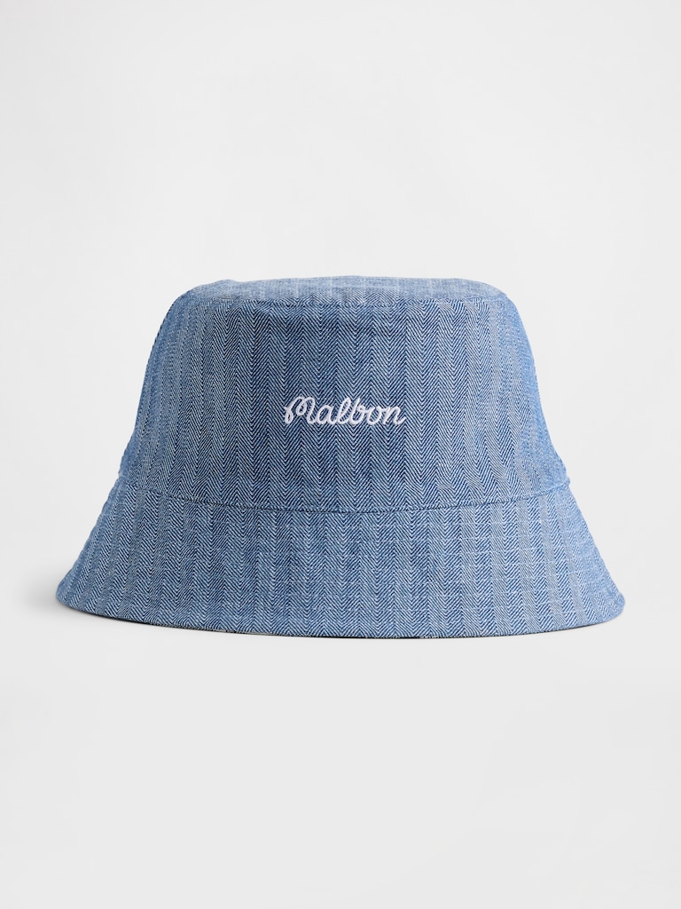 Gap × Malbon Linen-Cotton Reversible Logo Bucket Hat