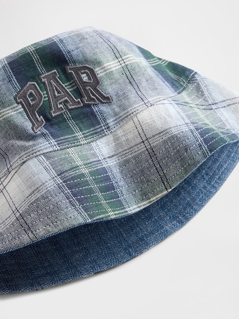 Gap × Malbon Linen-Cotton Reversible Logo Bucket Hat