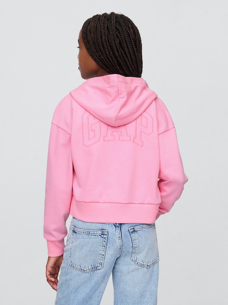 Lilo & Stitch Kids French Terry Crop Zip Hoodie