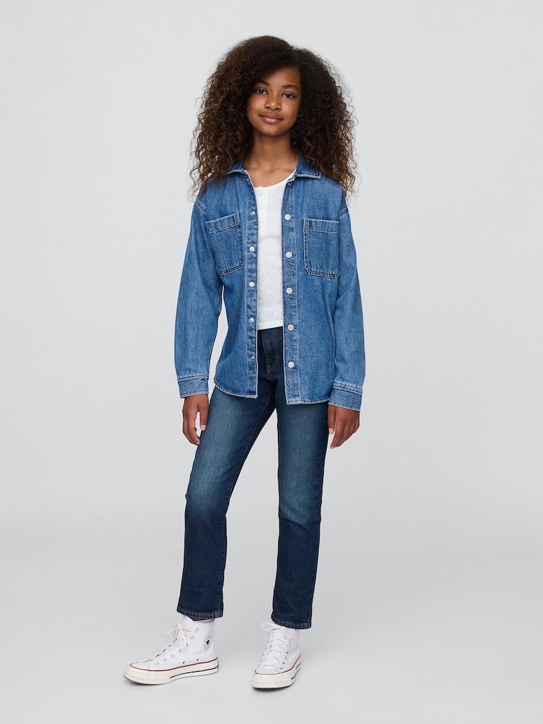 Kids Mid Rise Girlfriend Jeans