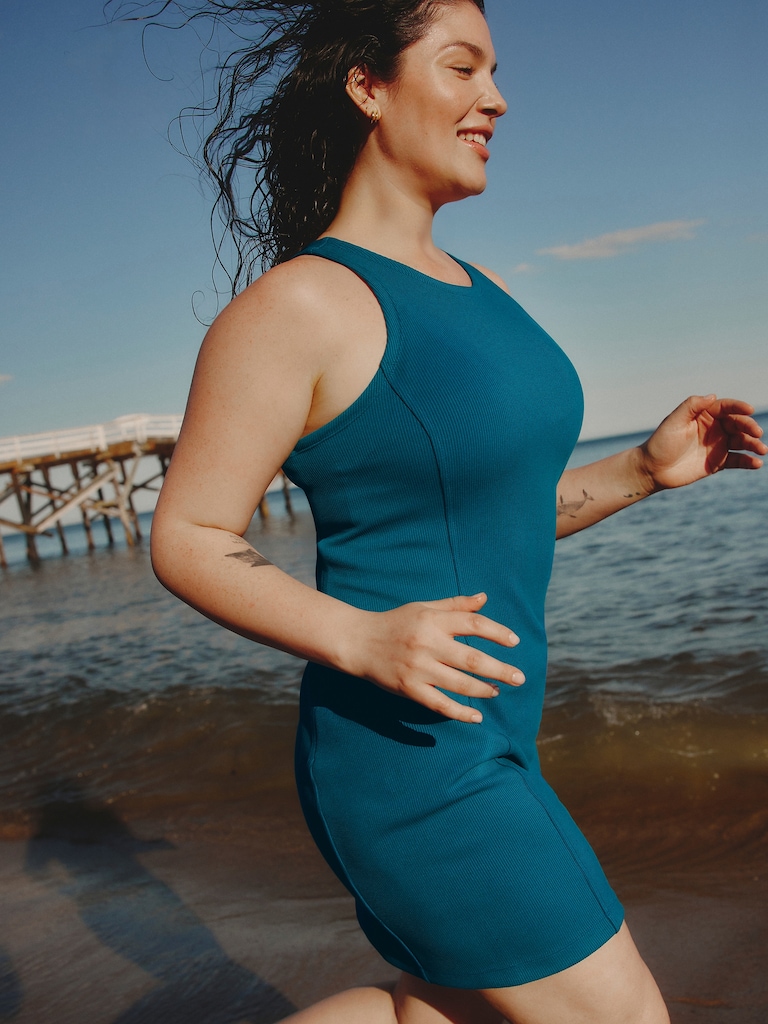 Seasoft Rib Mini Tank Dress