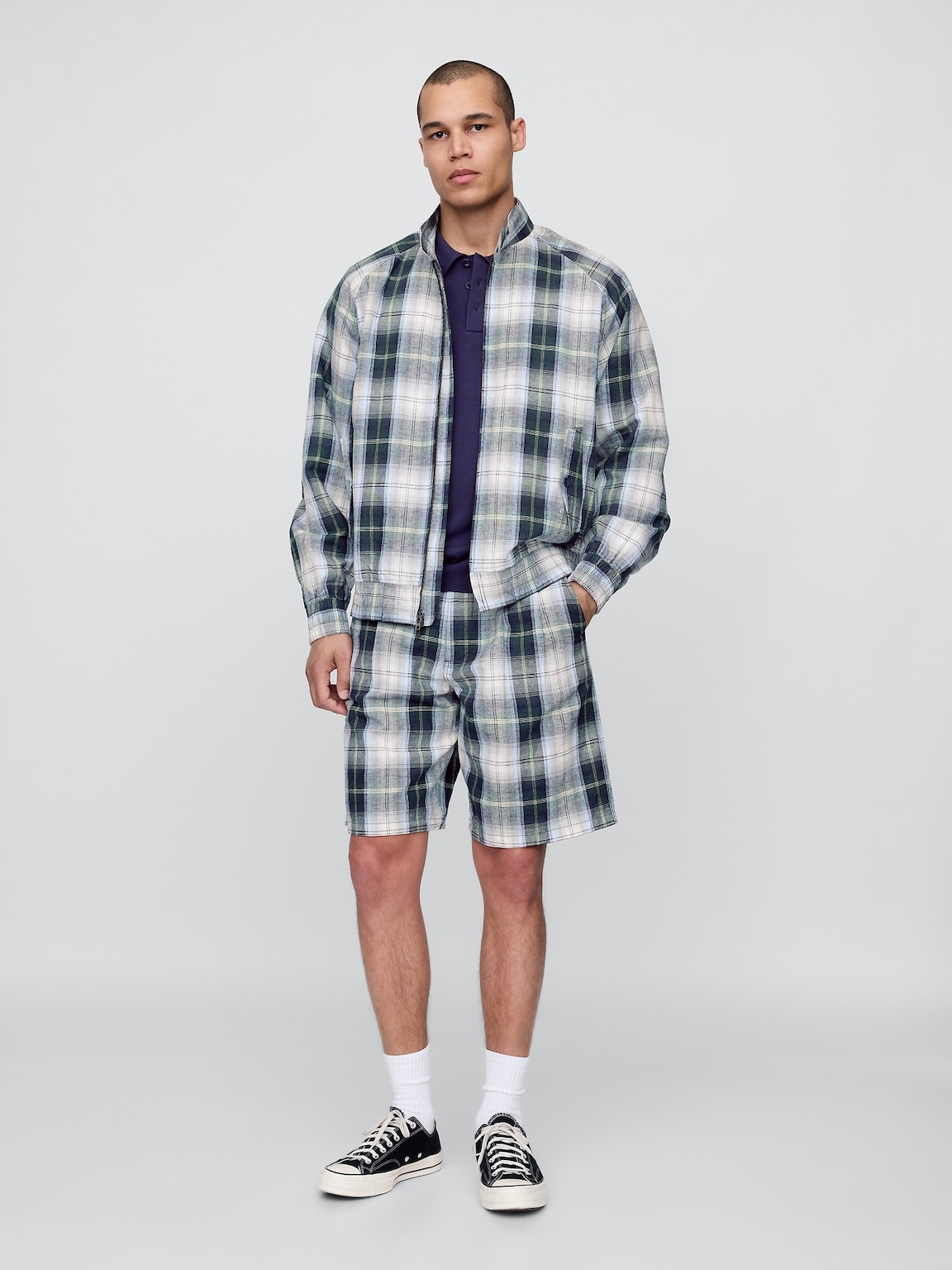 Gap × Malbon Linen-Cotton Bomber Jacket