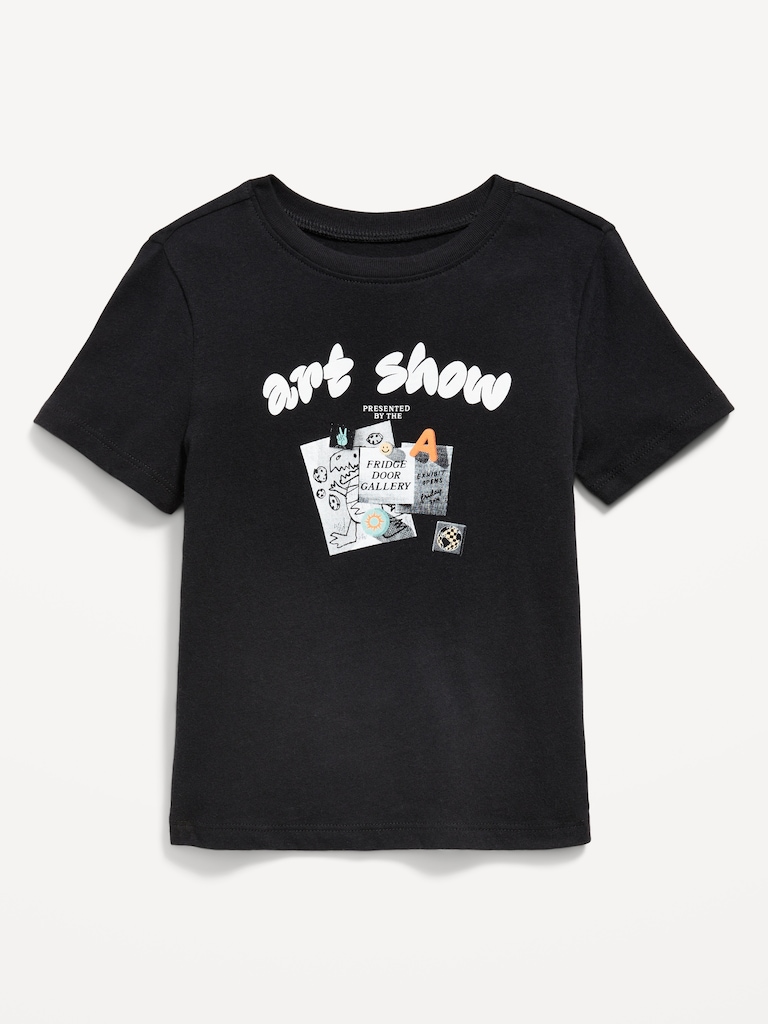 T-shirt à manches courtes à imprimé unisexe pour tout-petit