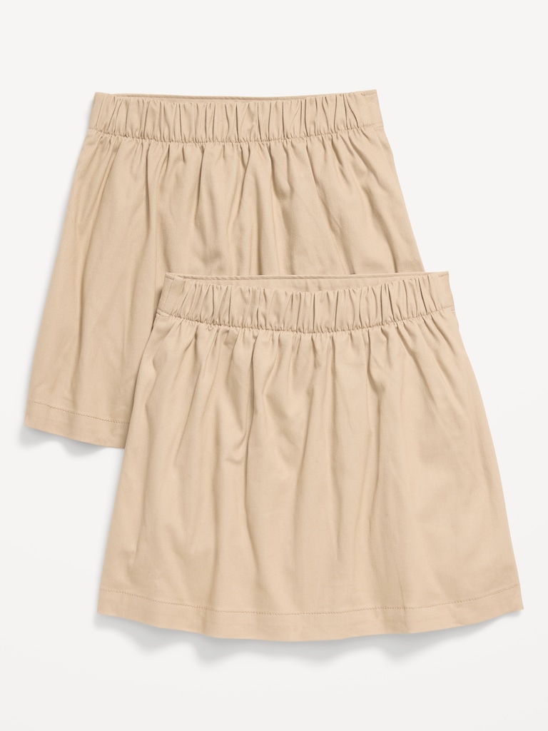 School Uniform Pleated Skort 2-Pack for Girls