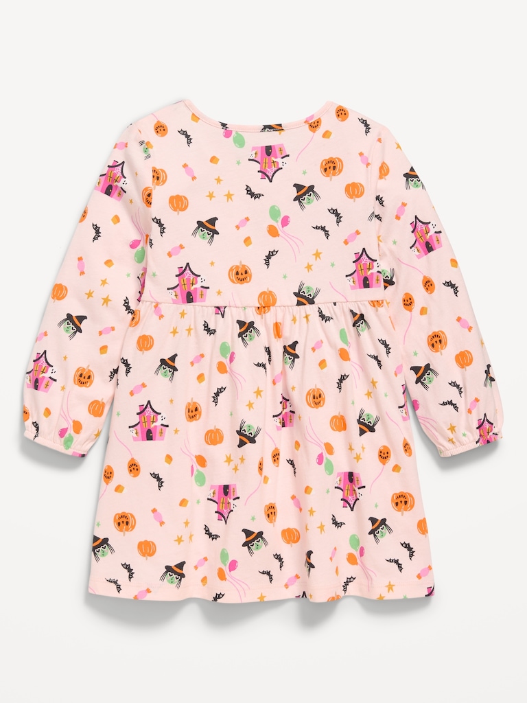 Printed Long-Sleeve Dress for Toddler Girls