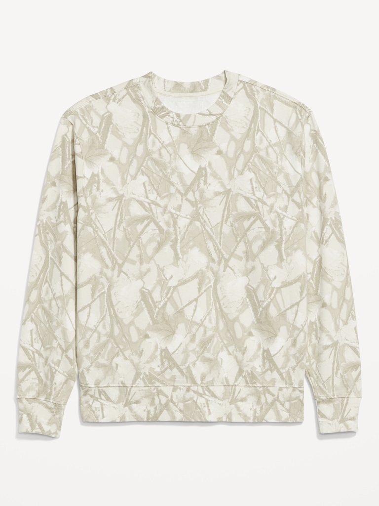Loose Printed Rotation Crew-Neck Sweatshirt