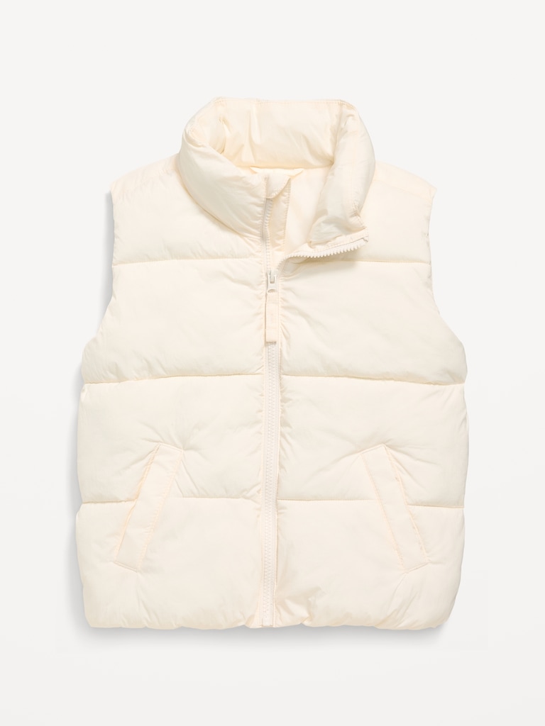 Water-Resistant Quilted Puffer Vest for Girls