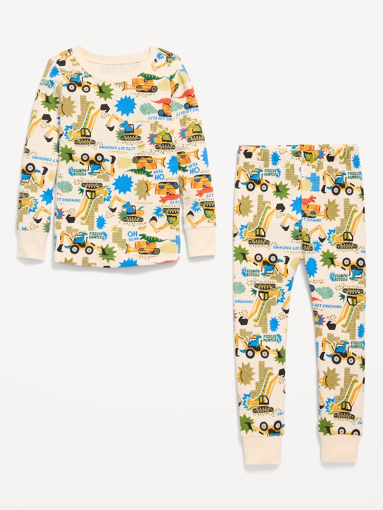 Printed Snug-Fit Pajama Set for Toddler & Baby