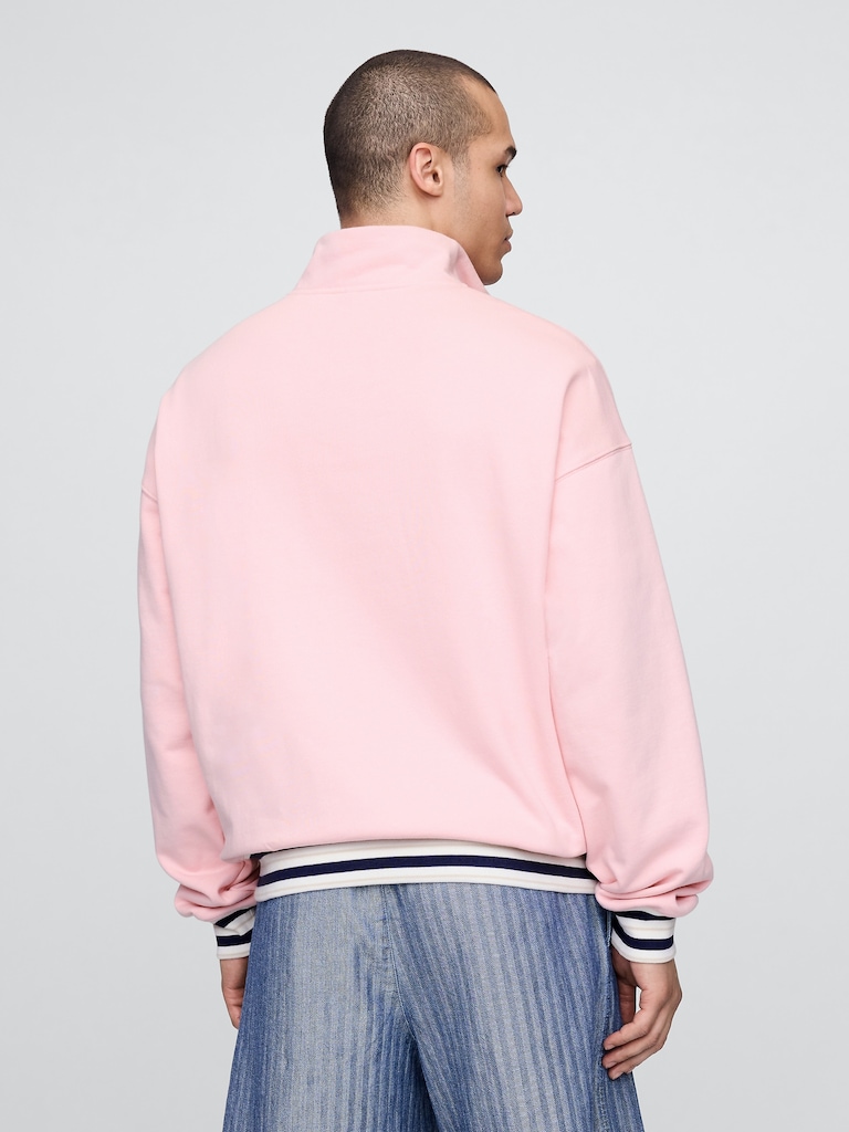 Gap × Malbon Heavyweight Logo Quarter-Zip Pullover