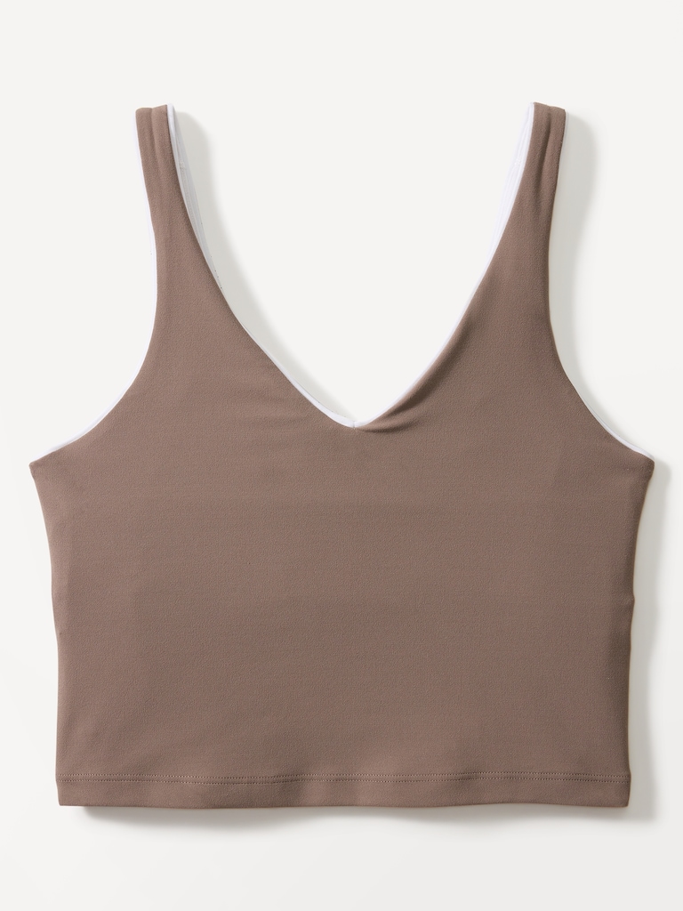 Transcend Tipped V Crop Sports Bra A-C