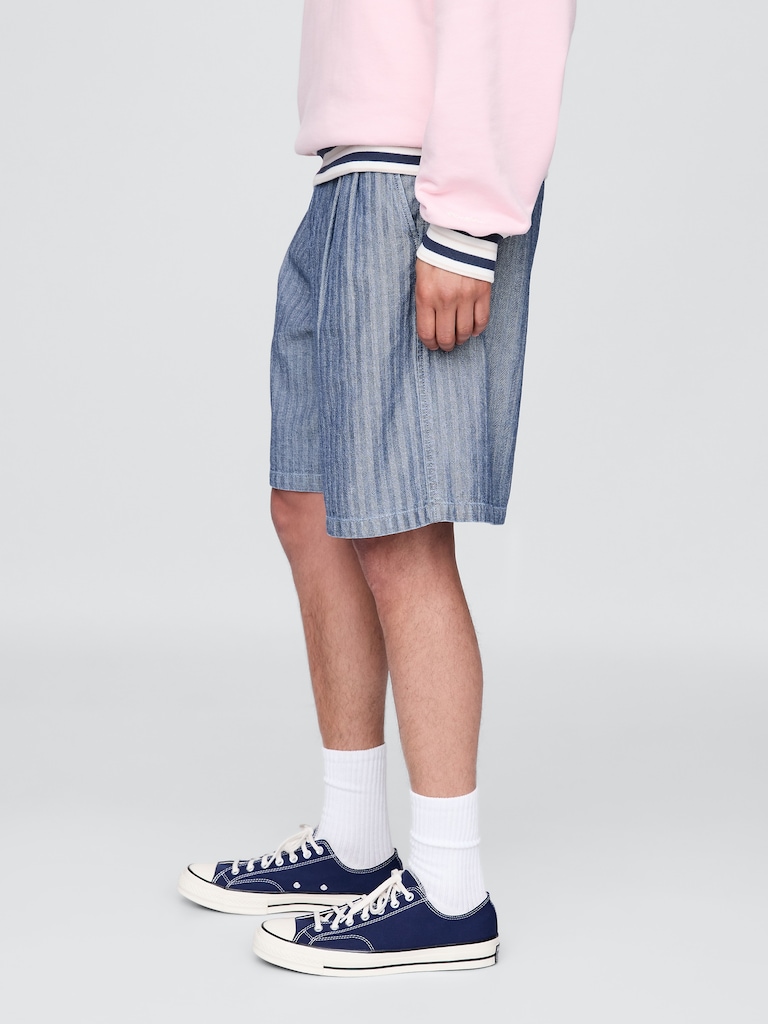 Gap × Malbon 9.5" Pleated Baggy Shorts