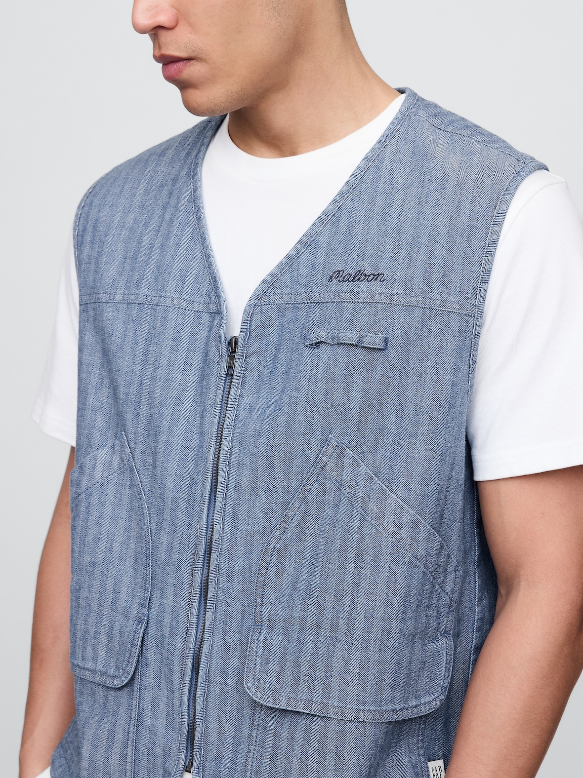 Gap × Malbon Herringbone Utility Vest