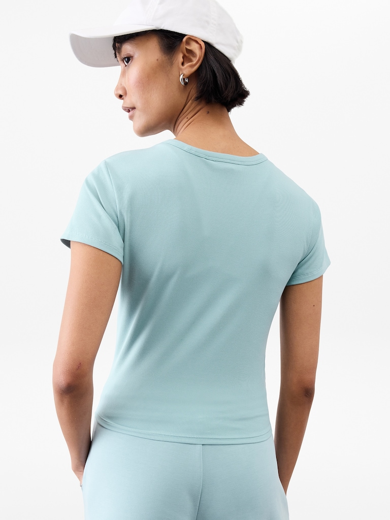 Signature Rib Crop Tee
