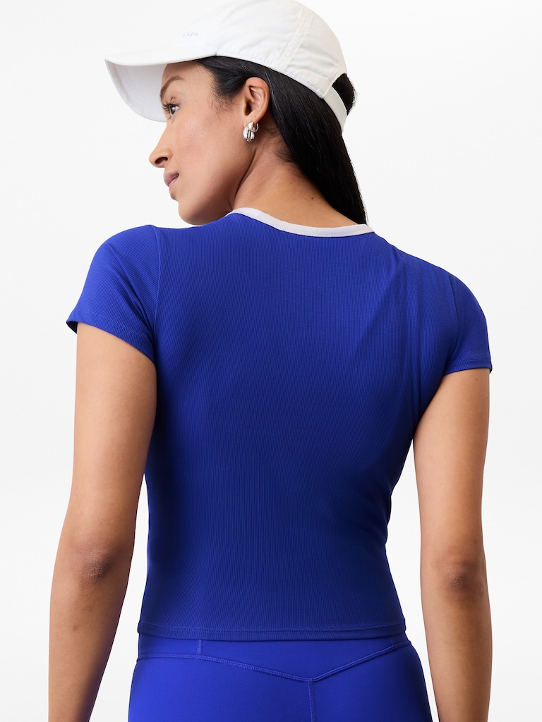 Signature Rib Crop Tee