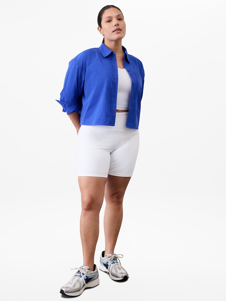 Midday Cropped Poplin Shirt