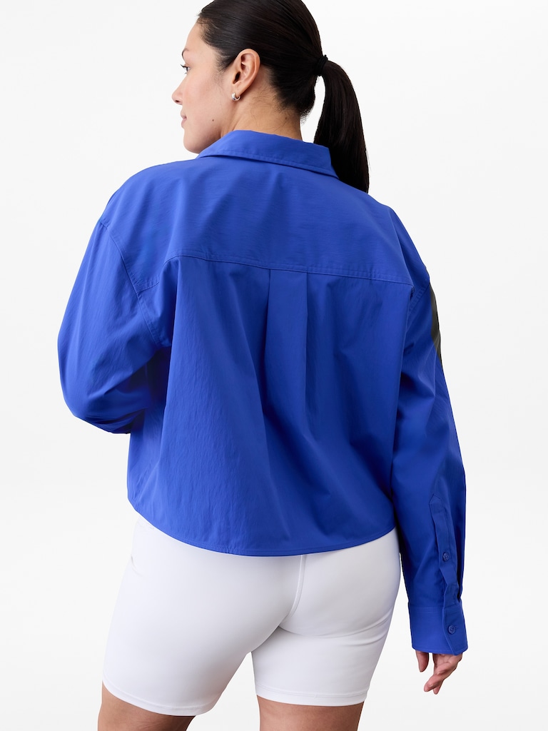 Midday Cropped Poplin Shirt