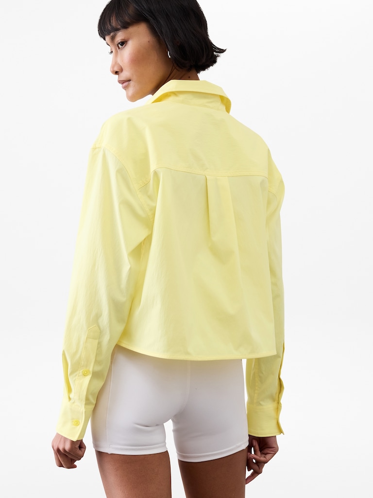 Midday Cropped Poplin Shirt