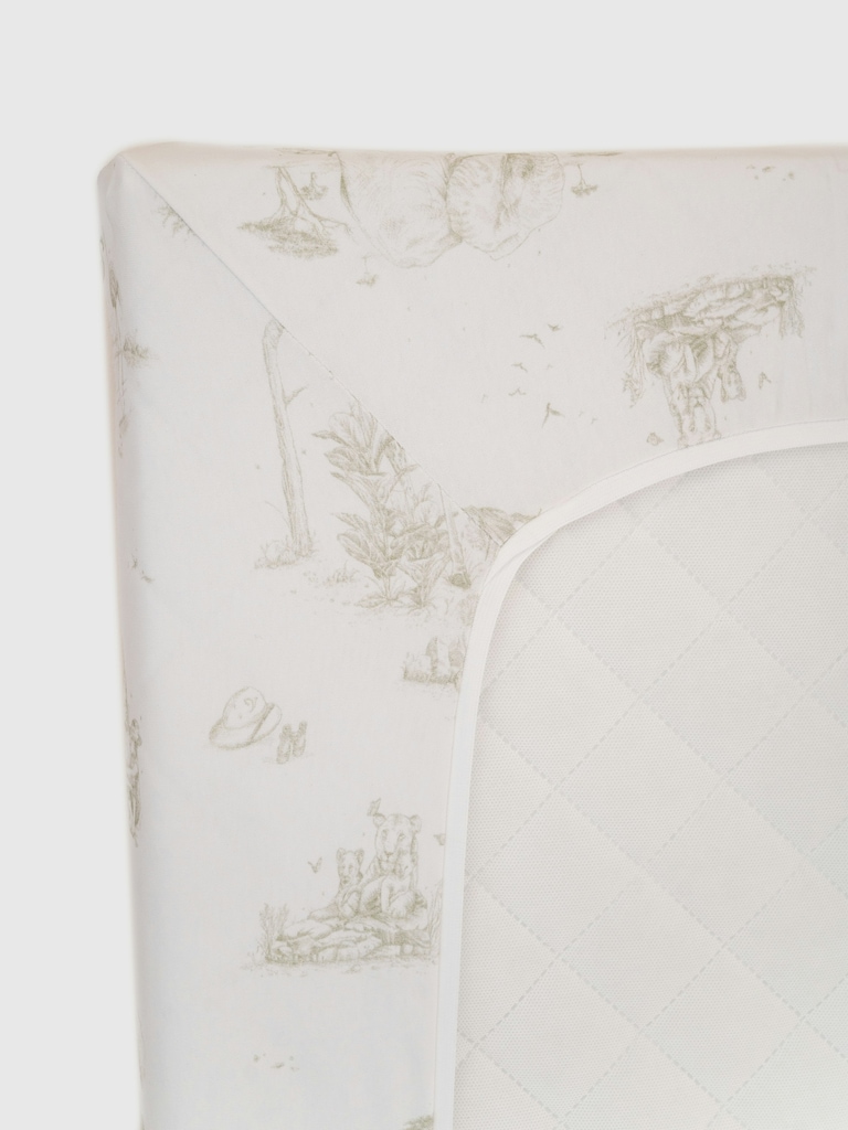 The Gilded Bird Safari Toile Fitted Crib Sheet