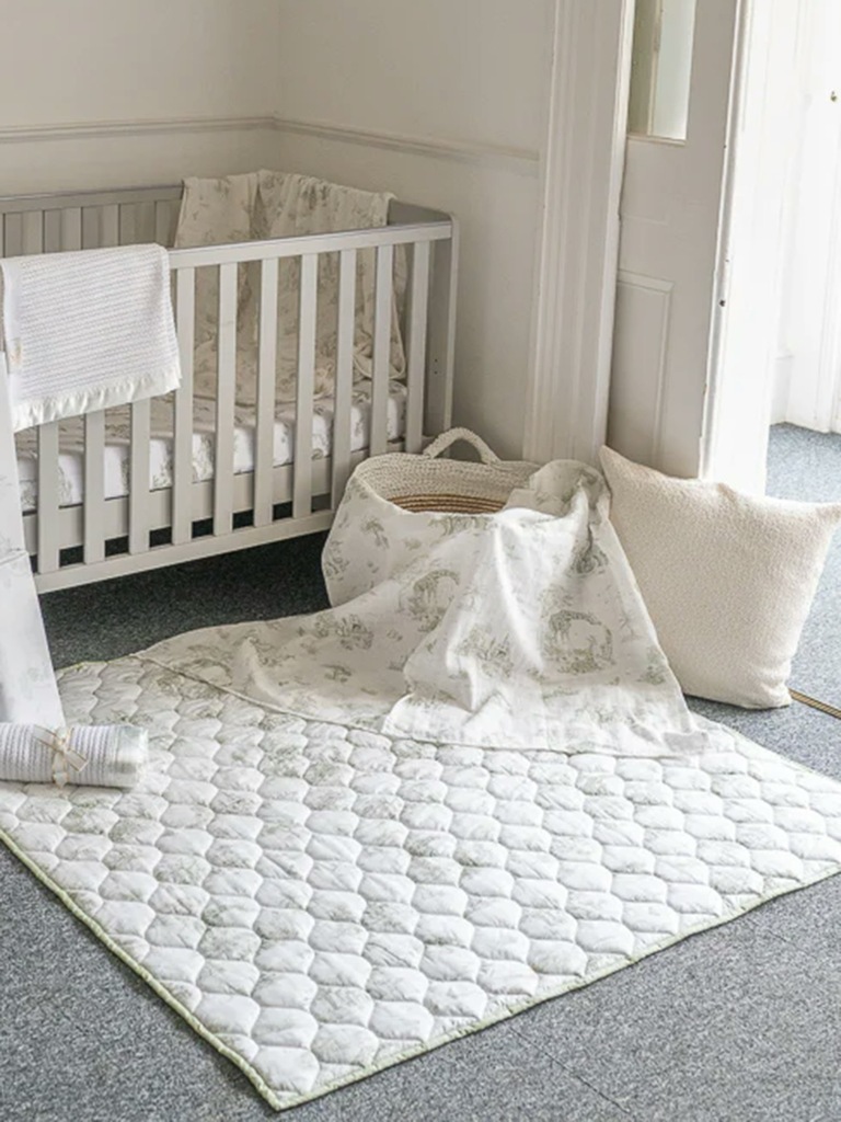 The Gilded Bird Safari Toile Quilted Playmat