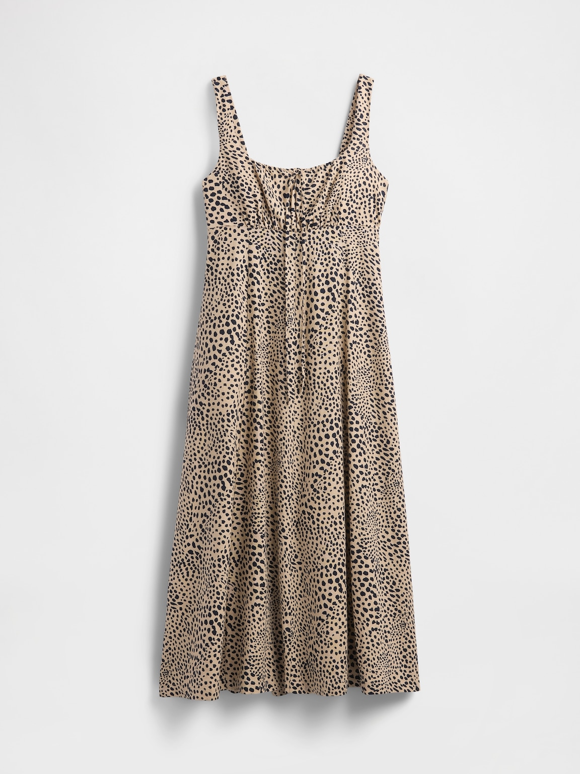 Linen-Blend Maxi Dress