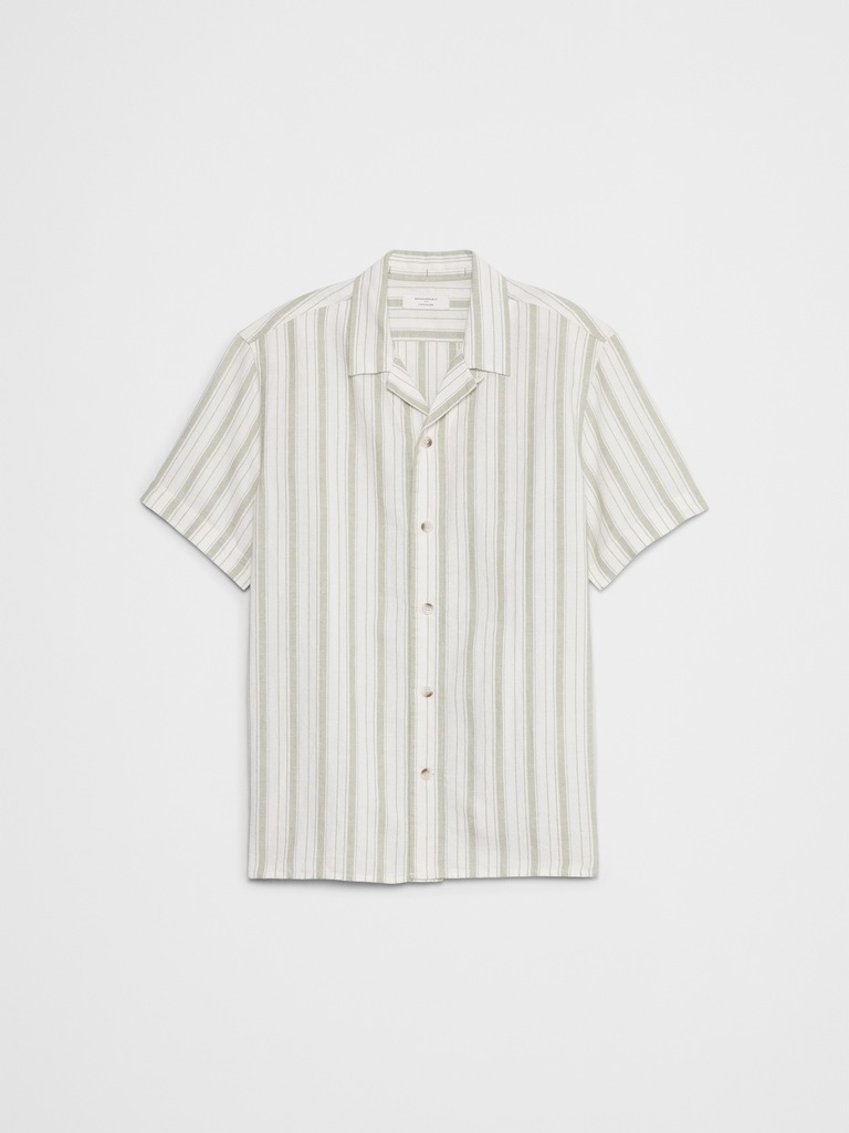Standard-Fit Linen-Blend Resort Shirt