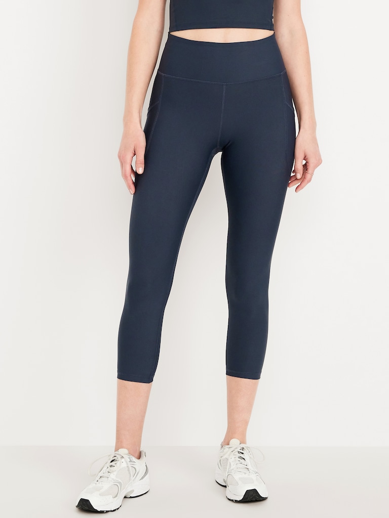 High-Waisted PowerSoft Crop Pocket Leggings 23" inseam