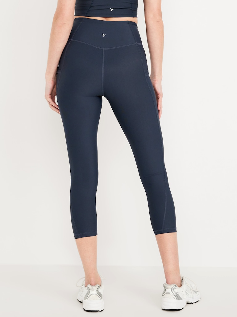 High-Waisted PowerSoft Crop Pocket Leggings 23" inseam