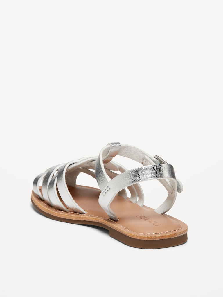 Faux-Leather Fisherman Sandals for Toddler Girls