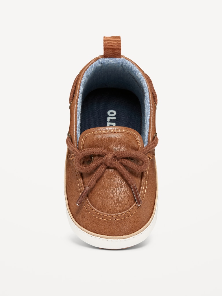 Faux-Leather Boat Shoes for Baby