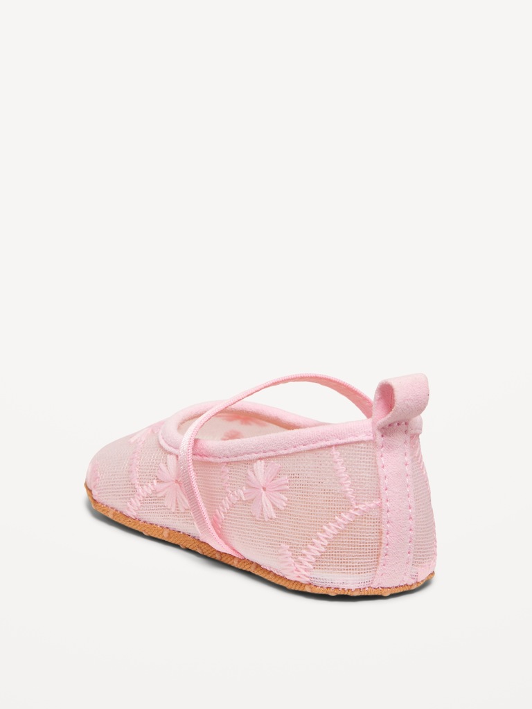 Embroidered Mesh Ballet Flats for Baby