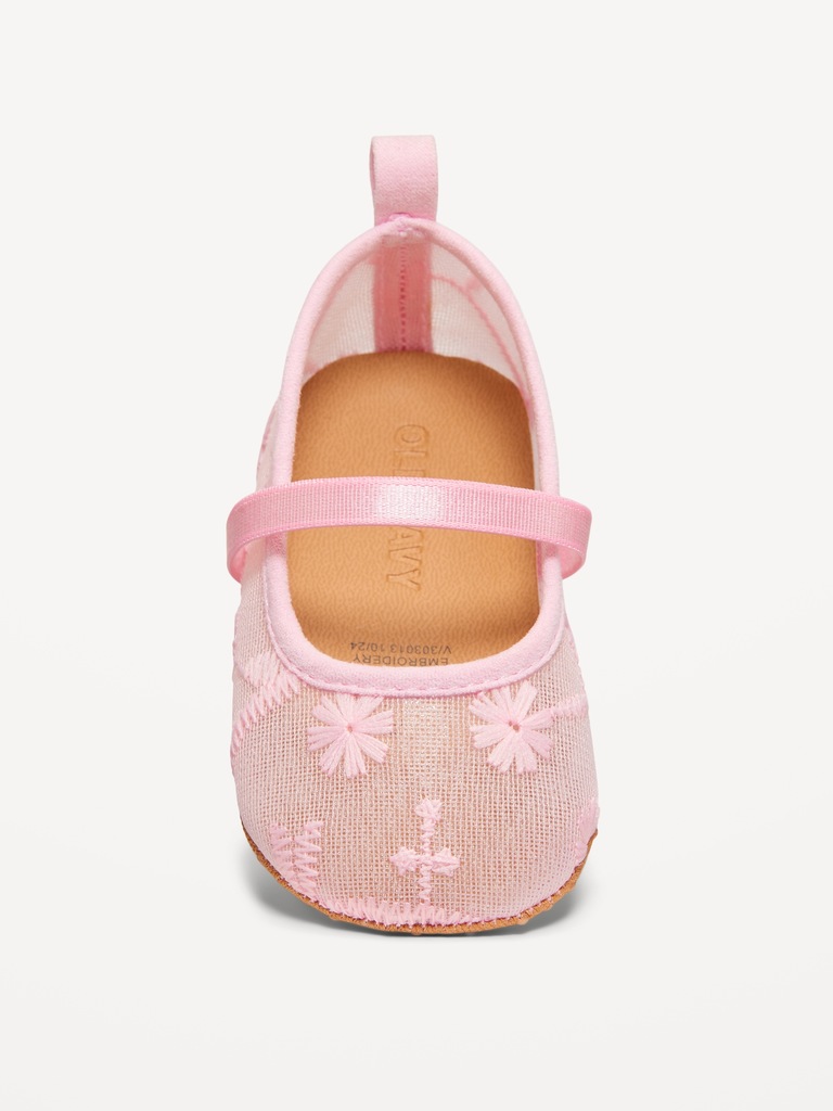 Embroidered Mesh Ballet Flats for Baby